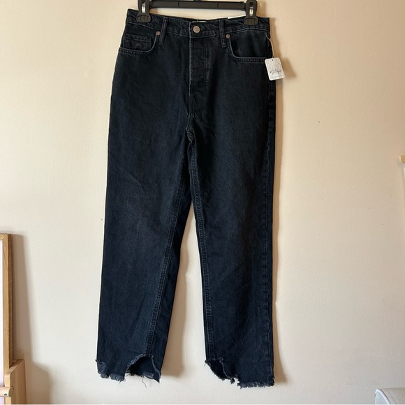 Free People tapered baggy high rise boyfriend jeans 26 - Picture 1 of 8